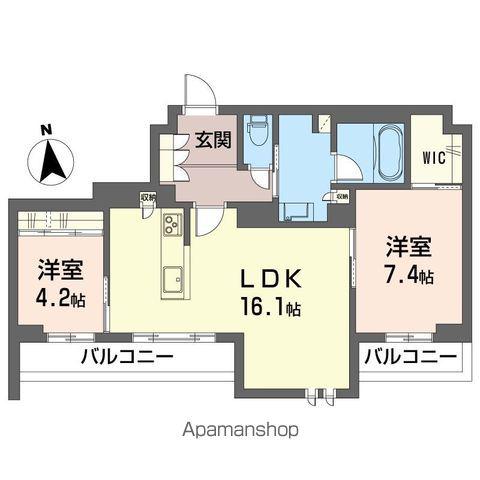 武蔵野線 武蔵浦和駅 徒歩13分 3階建 築1年(2LDK/1階)の間取り写真