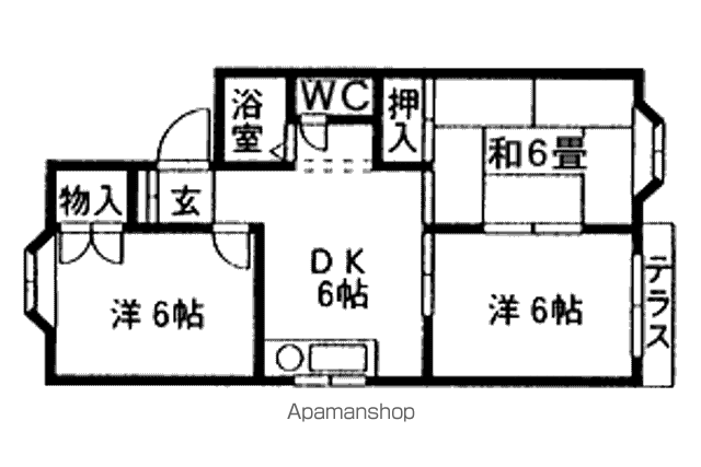 ヴィラ・マルセン(3DK/1階)の間取り写真