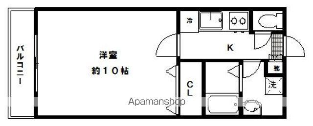 ラフォンターナ(1K/3階)の間取り写真
