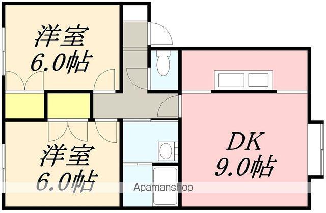 ソシアルコート(2LDK/1階)の間取り写真