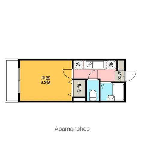 エコロジー都立大学レジデンス(1K/5階)の間取り写真