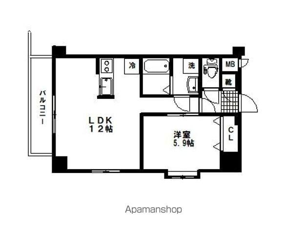 ティンクホームⅡ(1LDK/3階)の間取り写真