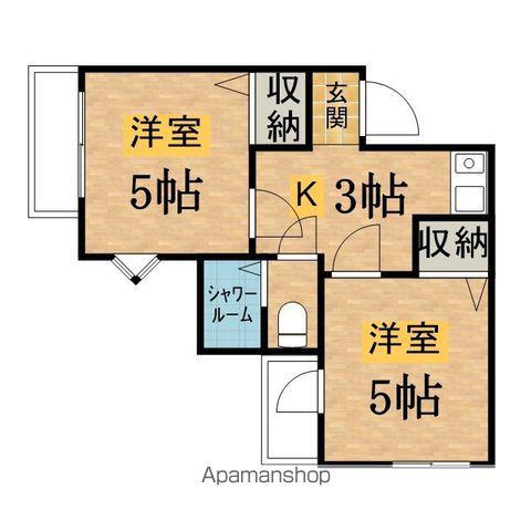 アステールⅠ(2K/3階)の間取り写真