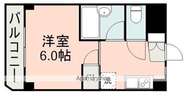 カミニート(1K/3階)の間取り写真