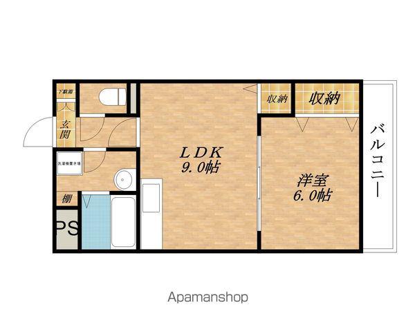 グランドゥフルール(1LDK/3階)の間取り写真