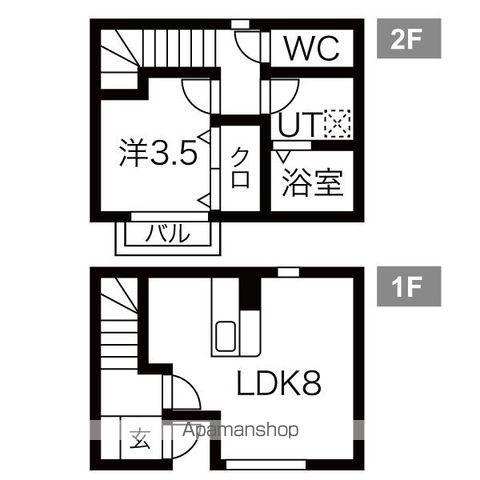 アンビシオン北四番丁(1LDK/1階)の間取り写真