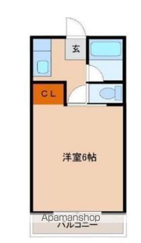 エレメント神宮東Ⅱ(ワンルーム/2階)の間取り写真