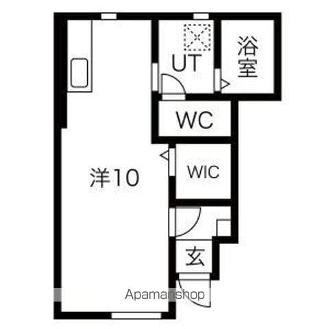 MONCIEL(ワンルーム/1階)の間取り写真