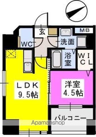 ベイシック薬院(1LDK/7階)の間取り写真