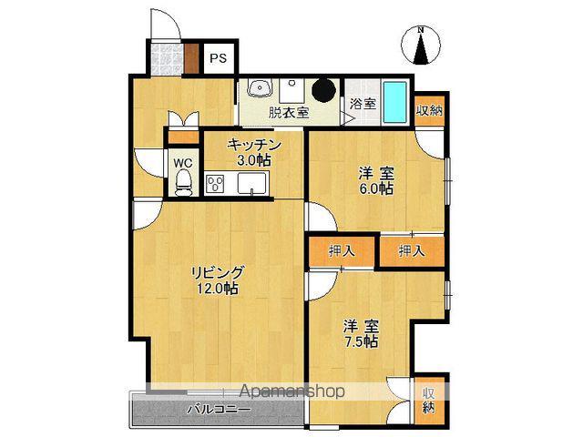 CENTER CITY5(2LDK/10階)の間取り写真