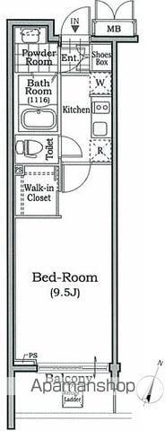 レジディア文京本駒込(1K/5階)の間取り写真