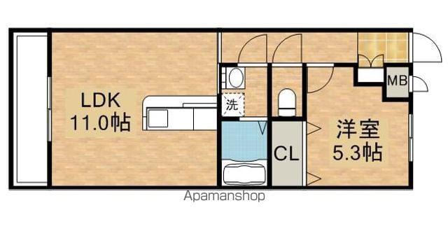 スマイリング寿B(1LDK/2階)の間取り写真
