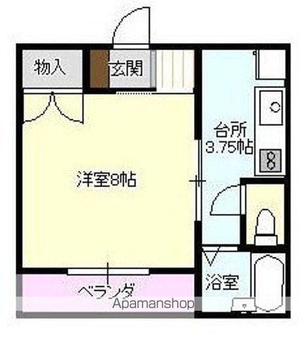 カサ・デ・ステラ(1K/3階)の間取り写真