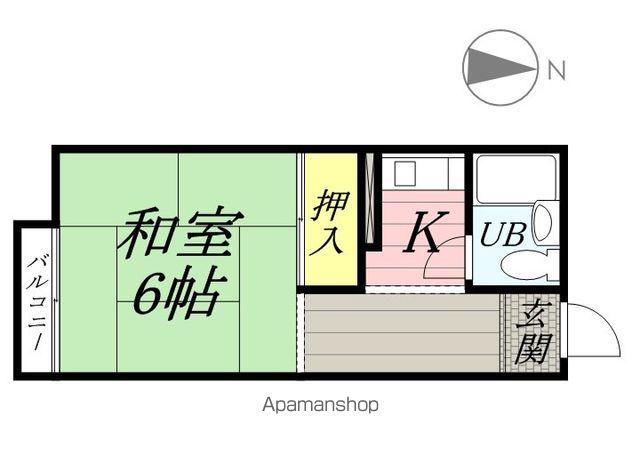 アルカキット葛西(ワンルーム/1階)の間取り写真