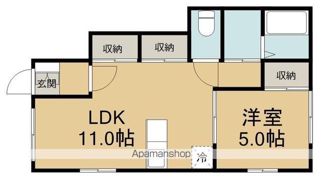 グランディ赤坂(1LDK/1階)の間取り写真