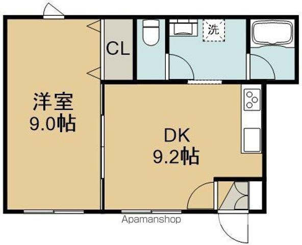 ディアコート(1DK/1階)の間取り写真