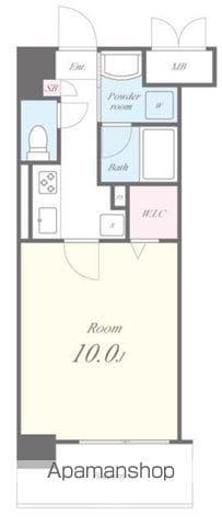 ウェルスコート錦糸町(1K/2階)の間取り写真