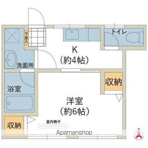 ゼノアビル(1K/3階)の間取り写真