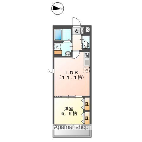 フェリーチェ(1LDK/5階)の間取り写真