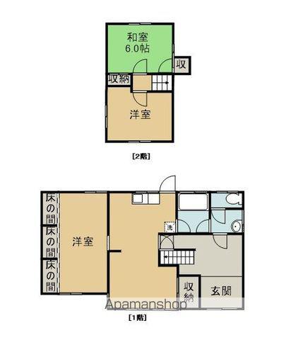香川県丸亀市 2階建 築48年(4DK)の間取り写真
