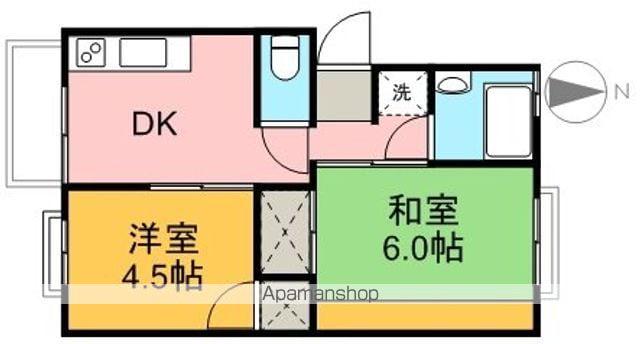 ベルデハイツ(2K/2階)の間取り写真