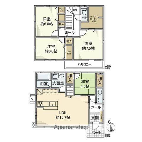 愛知高速東部丘陵線 公園西駅 徒歩8分 2階建 築10年(4LDK)の間取り写真