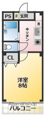 ハーネス大豊(1K/3階)の間取り写真