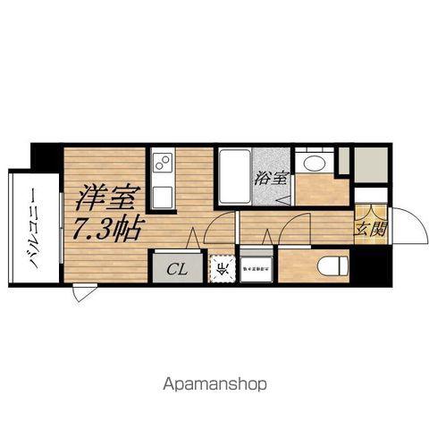 プレサンスTOWER KITAHAMA(ワンルーム/2階)の間取り写真
