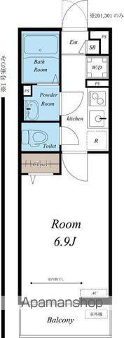 リブリ・ORK(1K/3階)の間取り写真