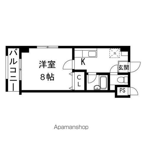 カーサFUKURAI(1K/1階)の間取り写真
