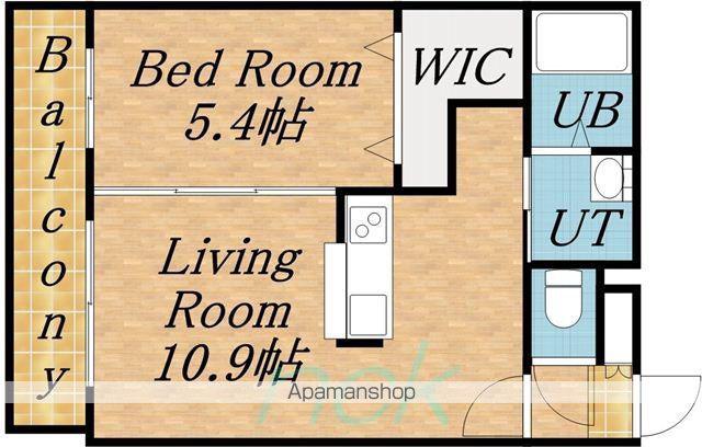 マスカレーゼ(1LDK/3階)の間取り写真