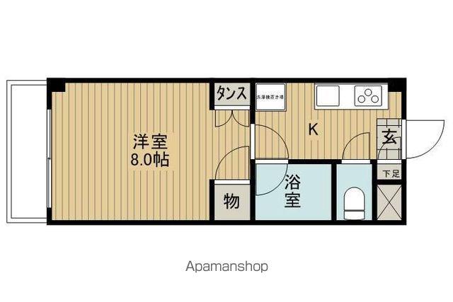 ビュー沖田(1K/2階)の間取り写真