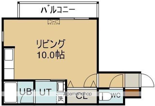 ハイツ檜(ワンルーム/2階)の間取り写真