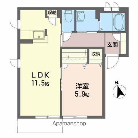 シャーメゾン・セーヌ(1LDK/2階)の間取り写真