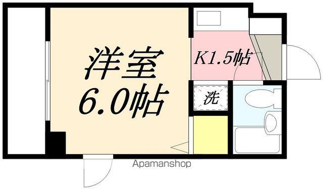 SKY COURT HAKODATE(1K/6階)の間取り写真