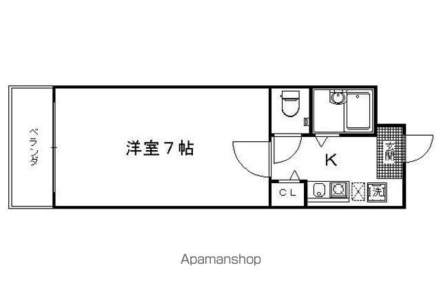 パラドール西院 PARTIII(1K/3階)の間取り写真