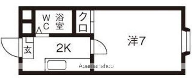 ハイデンスMM北20条(1K/1階)の間取り写真