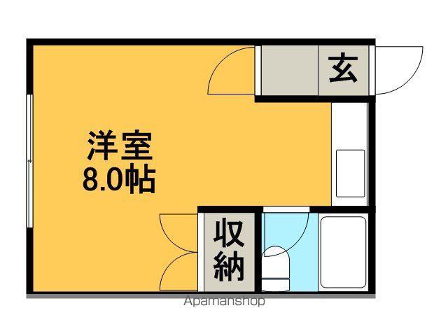 メゾン山田(ワンルーム/2階)の間取り写真