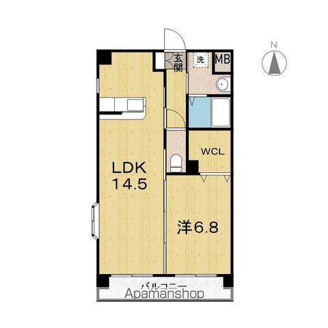 ルシュアン・KATO(1LDK/3階)の間取り写真