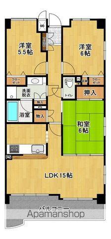 ファインビュー郡山(3LDK/9階)の間取り写真