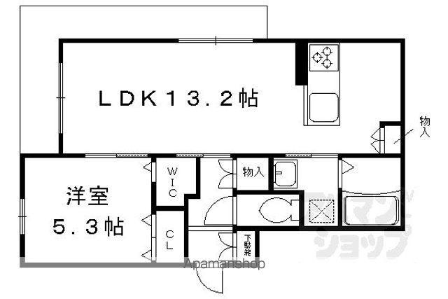 ヘーベルメゾン ハナ(1LDK/1階)の間取り写真