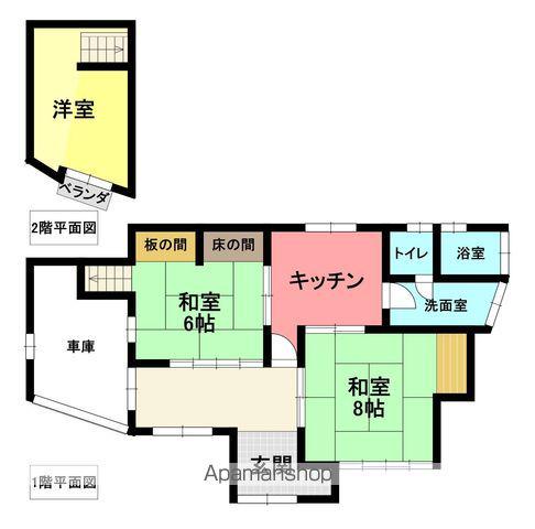 東海道・山陽新幹線 新尾道駅 徒歩8分 2階建 築28年(3K)の間取り写真
