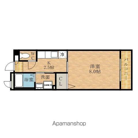 ユージェイライフ南公園前(1K/3階)の間取り写真