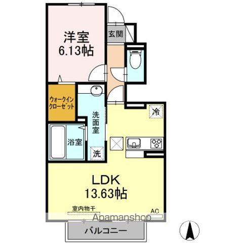 クレール穂(1LDK/1階)の間取り写真