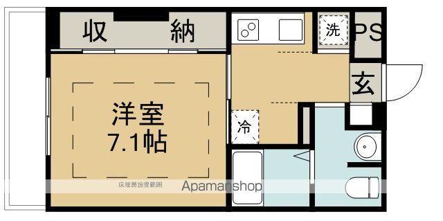 リブリ・I(1K/3階)の間取り写真