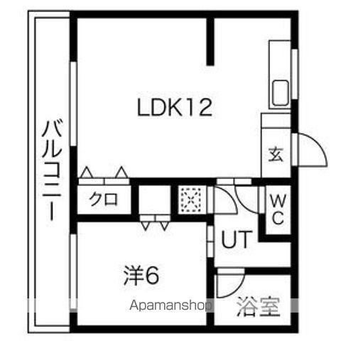 小林ビル(1LDK/4階)の間取り写真