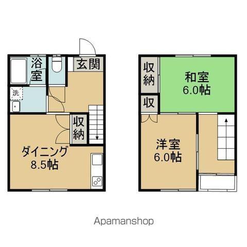 サンモール弐番館(2DK/1階)の間取り写真