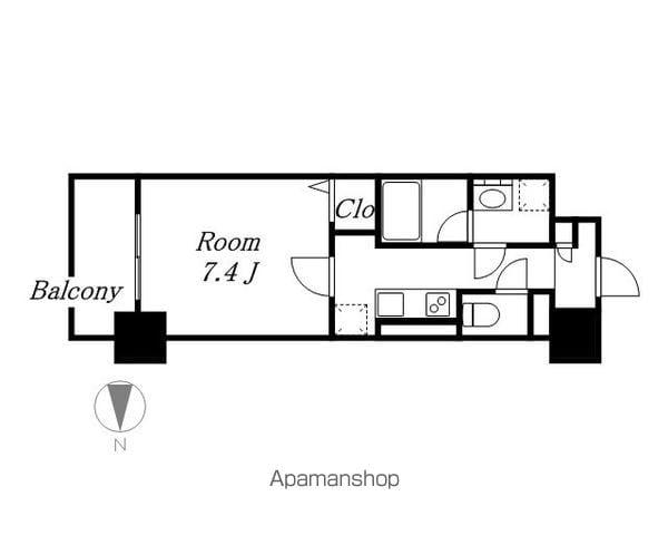 シャルマンソワレ名駅(1K/1階)の間取り写真