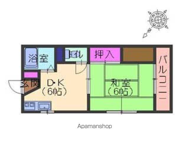 コーポ燦光(1DK/2階)の間取り写真