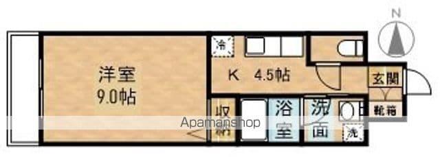 エアラウンズ桑田町(1K/7階)の間取り写真